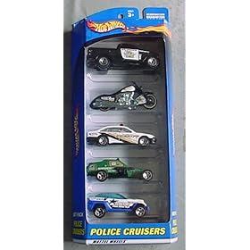 Hot Wheels Police Cruisers 5 Car Gift Pack by 