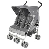 Maclaren Twin Triumph Stroller, Charcoal/Silver