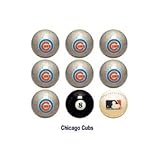 Chicago Cubs MLB Licensed Billiards Ball Set of 9 (7 Team, 1 Cue,1 Eight Ball)