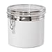 Oggi Jumbo Stainless Steel Kitchen Canister, White