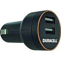 Duracell DRDCUSB2 5-Volt Dual USB 2A Vehicle Charger with Smart Current