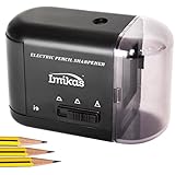 Pencil Sharpener, Premium Electric Mechanical & Battery Operated Sharpener For Kids School, Office Art & Craft From ImiKas, Better Than Manual Pencil Sharpener, Sharpen Your Pencils now Hassle Free!