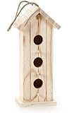 Darice 9149-21 Unfinished Wood Natural Bird House, 9-Inch