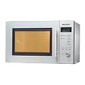 SHARP 589432 Microwellenherd R-26 ST Edelstahl 800 W Leistung, 5 Leistungsstufen, 12 Programme