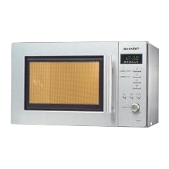 SHARP 589432 Microwellenherd R-26 ST Edelstahl 800 W Leistung, 5 Leistungsstufen, 12 Programme