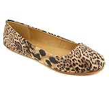 LEOPARD ROUND TOE FLAT