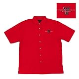 Texas Tech Red Raiders NCAA Prevail Button Down Short Sleeve Shirt For Men (Dark Red)