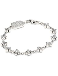 King Baby "Cross" Small MB Cross Chain Bracelet with Cubic Zirconia Stones