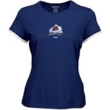 Colorado Avalanche Women's Frosted Logo Cap Sleeve Layered Tissue Tee at Reebok