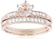 10k Rose Gold Morganite and Diamond Engagement Ring (0.33 cttw GH, Color, I2-I3 Clarity), Size 8