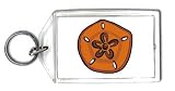 Keychain with wildlife, marine, sand, dollar, fish, underwater
