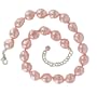 Pink Glass Pearl Necklace Fashion Jewelry