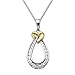 Sterling Silver and 14k Yellow Gold Tear Drop title=