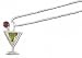 Solid Sterling Silver Appletini Necklace
