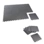 Cap Barbell MT-1112AM 12 X 12 X 1.5-Inch Equipment Mat Anti-microbial Puzzle Mat, 12-Piece (Black)