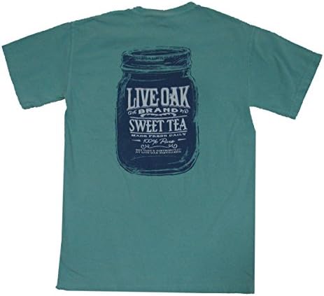 Live Oak Brand Sweet Tea Mason Jar Comfort Color Pocket SS T-shirt-medium