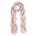 Premium Long Solid Color Dolka Dot Frayed Edge Scarf, Blush