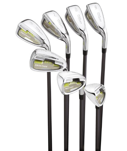 Wilson Damen Halbsatz Graphite Pro Staff LCG, Holz 5 ; Eisen 5,7,9,SW, Putter & Bag, RH, Ladies (L), WGG110003
