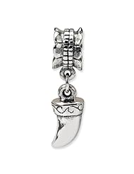 Sterling Silver s Tiger Claw Dangle Bead by Reflection Beads, Best Quality Free Gift Box Satisfaction Guaranteed