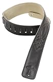 Levy's Leathers 2.5 Leather Strap with Embroidery, Black