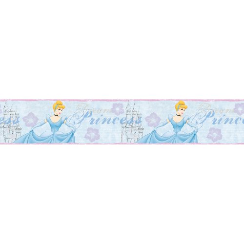 Blue Mountain Wallcoverings DS026261 Cinderella Dear Diary Self-Stick Wall Border, 5-Inch by 15-Foot