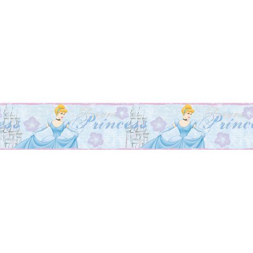 Blue Mountain Wallcoverings DS026261 Cinderella Dear Diary Self-Stick Wall Border, 5-Inch by 15-Foot