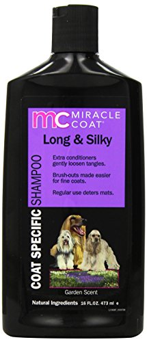 Miracle Coat dog shampoo, Coat Specific for Long and Silky Coats, 16-ounce Bottle