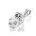 Bling Jewelry Sterling Silver White Enamel CZ Heart Baby Shoe Charm Pendant