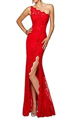 Tulle Sheath Lace Beaded One Shoulder 2015 Evening Dress/Prom Dress 
