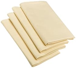 DII Basics Natural Cotton Napkins, Set of 4