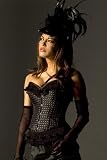 Vollers Black Corset with Silver Stars and a Ruffle Tier