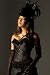 Apparel : Vollers Black Corset with Silver Stars and a Ruffle Tier