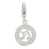 Bijoux Les Poulettes - Charms Bracelet Note de Musique - Double Croche Argent 925