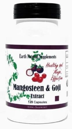 Mangosteen 550 Mg &amp; Goji 550 Mg * Earth Natural 240 Capsules (2 Bottles)