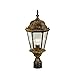 Transglobe Lighting 4260 BG Post Head with Beveled Glass Shade, Black Gold Finished
