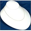Bust Display Low Chain Necklace Pendant White