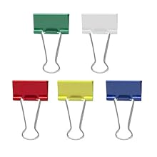 OfficemateOIC Medium Binder Clips, Assorted Colors, 24 Clips per Tub (31029)