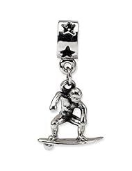 Reflection Beads Silver Surfer Sports Dangle