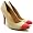 Suede Leather Style Stiletto Heel Toe Cap Court Shoes Cream US Sz 7