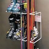 Racor Home Storage Racor Double Ski Rack, White Finish