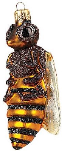 Honey Bee Polish Glass Christmas Ornament