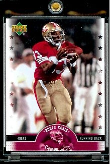 2005 Upper Deck Legends Roger Craig San Francisco 49ers Football Card # 2 - Mint Condition - In Protective Display Case !!