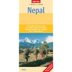 Nepal 1 : 1 500 000 (Nelles Map): Special Maps: Kathmandu Valley, Rara - Dolpo Trekking, Eastern Nepal. City Maps: Kathmandu City, Bhaktapur, Patan, Pokhara Lakeside
