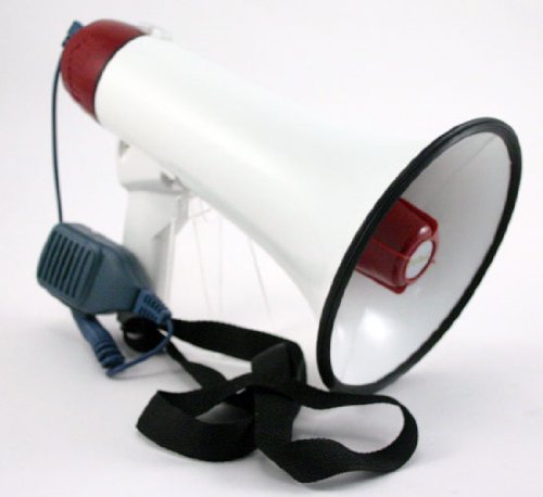 NEW 30 Watt LOUD Megaphone / Bullhorn W Siren & Music