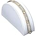 FindingKing White Leather Bracelet Half Moon Display Ramp Stand