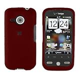 HTC Verizon Eris Droid S6200 Red Rubberized Case Cover Protective SNAP-ON