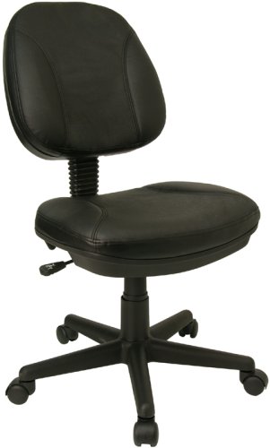Black Leather Ergonomic Task Chair