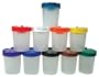 Sargent Art 22-1610 No-Spill Paint Cups with Color-Coded Lids, Set of 10