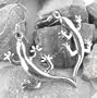 Solid Sterling Silver Gecko or Lizard Earrings