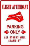 FLIGHT ATTENDANT PARKING plane airline sign